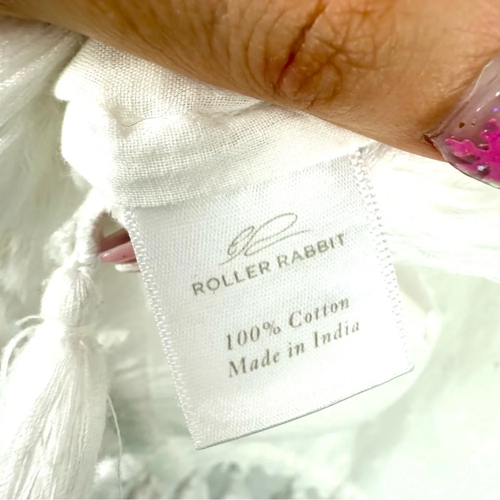 ROBERTA ROLLER RABBIT Women's White Hafsa Top size S - Picture 9 of 10